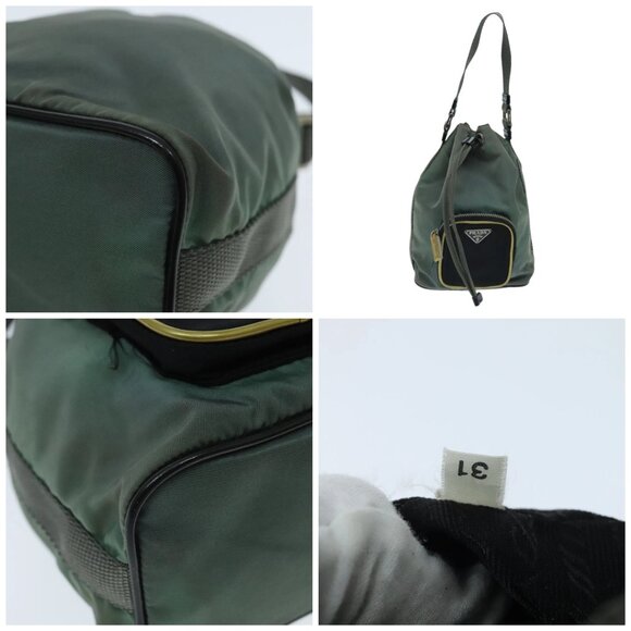 PRADA Hand Bag Nylon Khaki - Picture 10 of 14